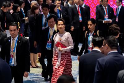 Suu Kyi appears in court via video link | Suu Kyi appears in court via video link