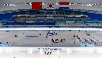 Beijing 2008 hockey field turns into skating oval for Winter Olympics | Beijing 2008 hockey field turns into skating oval for Winter Olympics