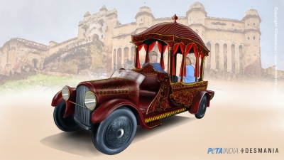 PETA India's EV chariot design to replace elephants at Amer Fort | PETA India's EV chariot design to replace elephants at Amer Fort