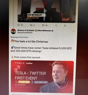 Jal Shakti Ministry's Twitter hacked again, posts crypto scam with Musk image: Researcher | Jal Shakti Ministry's Twitter hacked again, posts crypto scam with Musk image: Researcher
