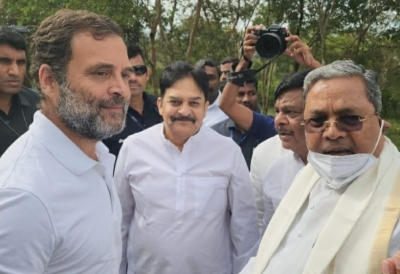 Bharat Jodo Yatra: Rahul arrives in K'taka, Siddaramaiah violates forest rules | Bharat Jodo Yatra: Rahul arrives in K'taka, Siddaramaiah violates forest rules