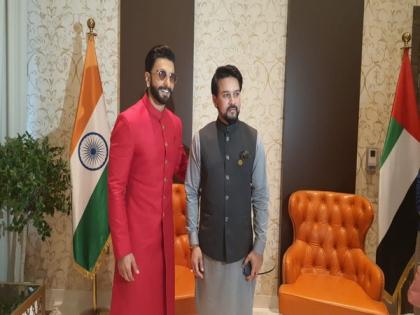 Ranveer Singh shakes a leg with Union Minister Anurag Thakur | Ranveer Singh shakes a leg with Union Minister Anurag Thakur Ranveer Singh shakes a leg with Union Minister Anurag Thakur | Ranveer Singh shakes a leg with Union Minister Anurag Thakur