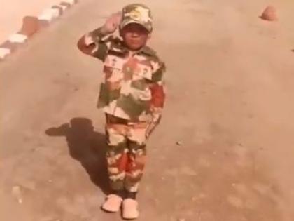 ITBP posts 'happy and inspiring' video of 5-year-old Ladakh boy saluting jawans | ITBP posts 'happy and inspiring' video of 5-year-old Ladakh boy saluting jawans