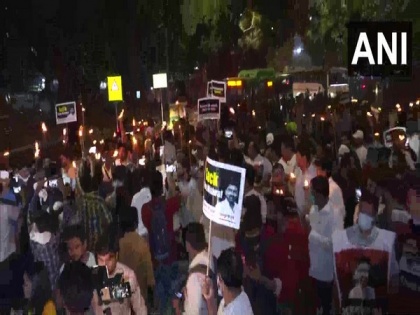 Youth Congress holds torchlight march over Lakhimpur Kheri incident in Delhi | Youth Congress holds torchlight march over Lakhimpur Kheri incident in Delhi