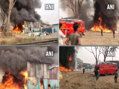 Fire breaks out at scrap godown in Maharashtra's Thane | Fire breaks out at scrap godown in Maharashtra's Thane Fire breaks out at scrap godown in Maharashtra's Thane | Fire breaks out at scrap godown in Maharashtra's Thane