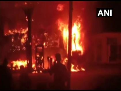 Andhra Pradesh: Fire breaks out in petrol bunk due to lorry tyre burst, no injuries reported | Andhra Pradesh: Fire breaks out in petrol bunk due to lorry tyre burst, no injuries reported