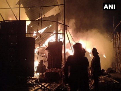 Fire breaks out at shoe factory in Delhi's Narela | Fire breaks out at shoe factory in Delhi's Narela