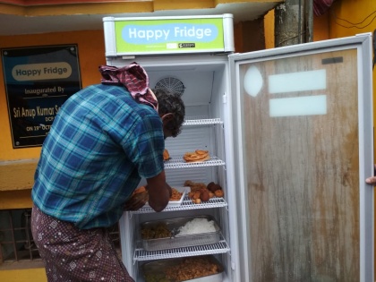 NGO installs 'Happy Fridges' to provide free food to poor, needy in Bhubaneswar | NGO installs 'Happy Fridges' to provide free food to poor, needy in Bhubaneswar