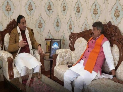 Former Uttarakhand CM Ramesh Pokhriyal meets BJP National General Secretary Kailash Vijayvargi | Former Uttarakhand CM Ramesh Pokhriyal meets BJP National General Secretary Kailash Vijayvargi