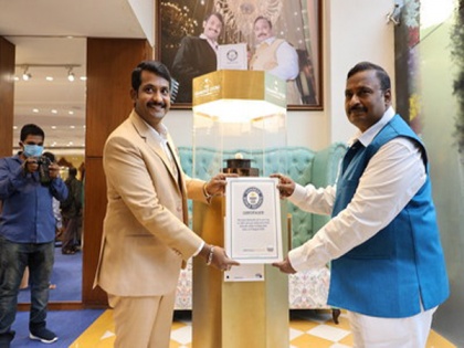 Kotti Srikanth, owner of The Diamond Store by Chandubhai (A unit of Hallmark Jewellers) achieves the New Guinness World Record for Most Diamonds Set in One Ring | Kotti Srikanth, owner of The Diamond Store by Chandubhai (A unit of Hallmark Jewellers) achieves the New Guinness World Record for Most Diamonds Set in One Ring