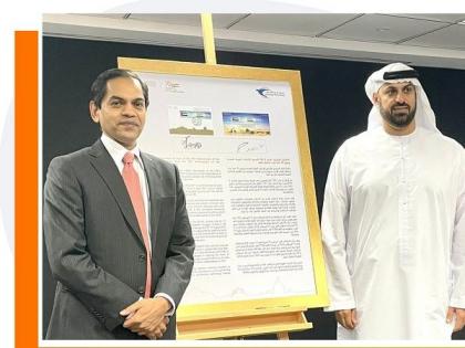 50 yrs of diplomatic relations: Physical copy of India-UAE Joint Commemorative Stamp launched | 50 yrs of diplomatic relations: Physical copy of India-UAE Joint Commemorative Stamp launched