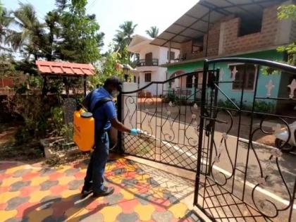 Goa: Door-to-door sanitisation conducted in Aquem Baixo village | Goa: Door-to-door sanitisation conducted in Aquem Baixo village
