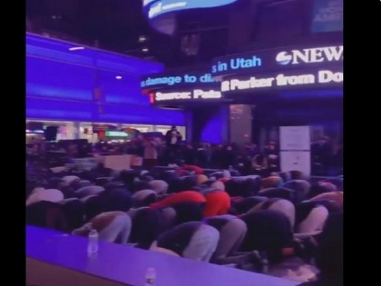 In a first, Muslims perform Taraweeh prayer at Times Square in US | In a first, Muslims perform Taraweeh prayer at Times Square in US