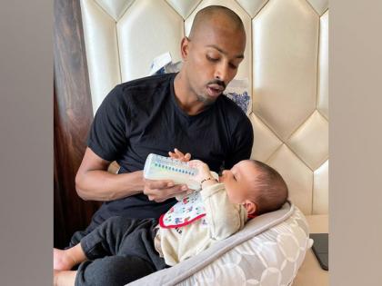 National duty to father duty: Hardik reunites with son Agastya | National duty to father duty: Hardik reunites with son Agastya