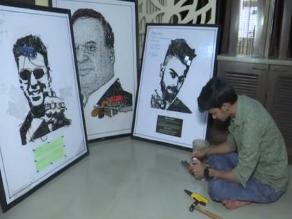 21-yr-old Assam art student creates portraits using electronic waste | 21-yr-old Assam art student creates portraits using electronic waste