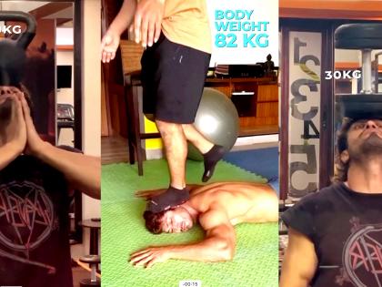 Vidyut Jammwal's mantra to sexy neck is balancing 30 kg on forehead | Vidyut Jammwal's mantra to sexy neck is balancing 30 kg on forehead Vidyut Jammwal's mantra to sexy neck is balancing 30 kg on forehead | Vidyut Jammwal's mantra to sexy neck is balancing 30 kg on forehead