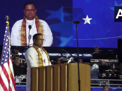 US: Hindu prayers held at stage on day 3 of the Democratic National Convention | US: Hindu prayers held at stage on day 3 of the Democratic National Convention US: Hindu prayers held at stage on day 3 of the Democratic National Convention | US: Hindu prayers held at stage on day 3 of the Democratic National Convention