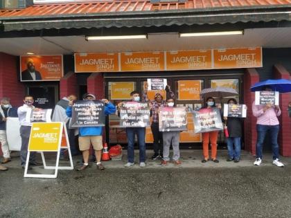 Canada: Indian diaspora in Vancouver holds protest against NDP leader Jagmeet Singh | Canada: Indian diaspora in Vancouver holds protest against NDP leader Jagmeet Singh