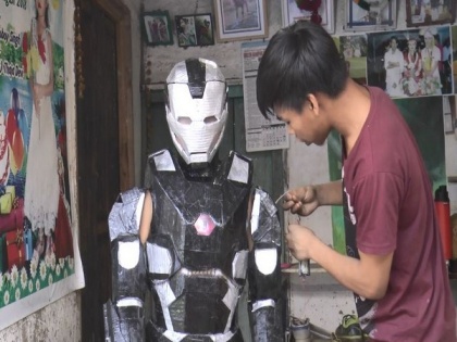 Manipur youth creates 'Iron Man' replica out of electronic waste | Manipur youth creates 'Iron Man' replica out of electronic waste