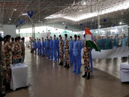 ITBP personnel, COVID-19 patients celebrate Independence Day at Delhi's Sardar Patel COVID Care Centre | ITBP personnel, COVID-19 patients celebrate Independence Day at Delhi's Sardar Patel COVID Care Centre