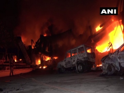 J-K: Massive fire breaks out at chemical factory in Udhampur | J-K: Massive fire breaks out at chemical factory in Udhampur
