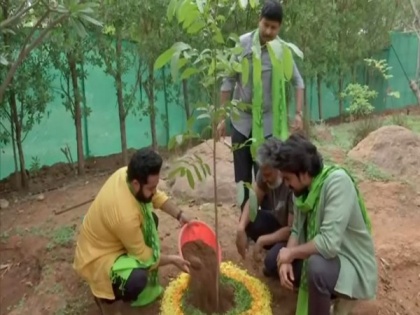 Telangana actors join Green India Challenge, plant saplings | Telangana actors join Green India Challenge, plant saplings