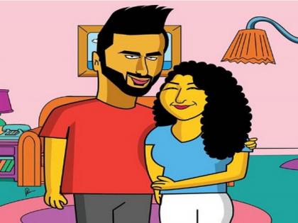 Arjun Kapoor, Anshula Kapoor turn into 'The Simpsons' | Arjun Kapoor, Anshula Kapoor turn into 'The Simpsons'