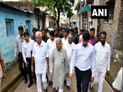 K'taka CM visits rain-affected areas of Bagalkot district | K'taka CM visits rain-affected areas of Bagalkot district