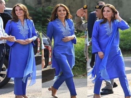 Day 2 look: Kate Middleton shows off her stunning traditional wardrobe during Pak visit | Day 2 look: Kate Middleton shows off her stunning traditional wardrobe during Pak visit