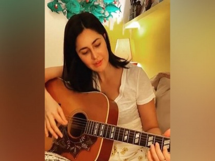 At home due to COVID-19, Katrina Kaif tries her hand at guitar | At home due to COVID-19, Katrina Kaif tries her hand at guitar