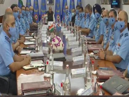 Defence Minister addresses IAF commanders' security meet | Defence Minister addresses IAF commanders' security meet