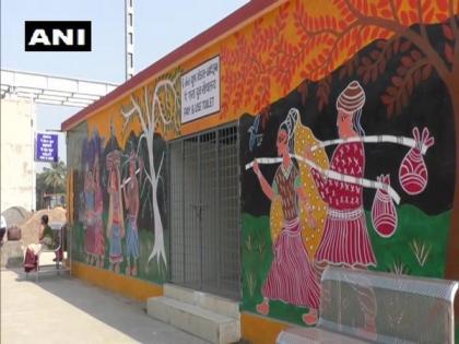 Surat's Kosamba station adorned with Madhubani painting | Surat's Kosamba station adorned with Madhubani painting