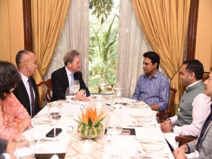 Boeing president Michel Arther meets Telangana Minister KTR | Boeing president Michel Arther meets Telangana Minister KTR