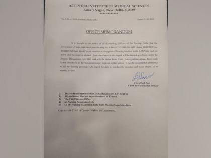 Report for duty or be marked as absent, AIIMS tells nurses | Report for duty or be marked as absent, AIIMS tells nurses
