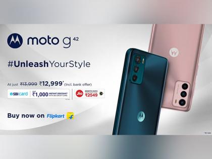 The incredibly stylish moto g42 goes on sale today at an effective price of just Rs 12,999 on Flipkart | The incredibly stylish moto g42 goes on sale today at an effective price of just Rs 12,999 on Flipkart