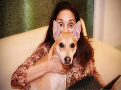 Madhuri Dixit spends 'Boooyaaah' Sunday with her dog | Madhuri Dixit spends 'Boooyaaah' Sunday with her dog