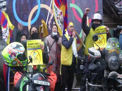 Tibetans' bike rally arrives in Dharamshala demanding boycott of Beijing Winter Olympics | Tibetans' bike rally arrives in Dharamshala demanding boycott of Beijing Winter Olympics