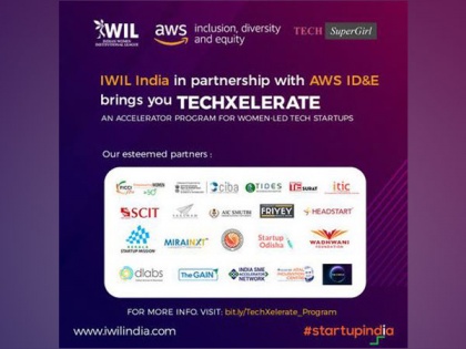 IWIL India in partnership with Tech SuperGirl and AWS ID & E brings India's biggest startup acceleration program - 'TechXelerate' | IWIL India in partnership with Tech SuperGirl and AWS ID & E brings India's biggest startup acceleration program - 'TechXelerate'