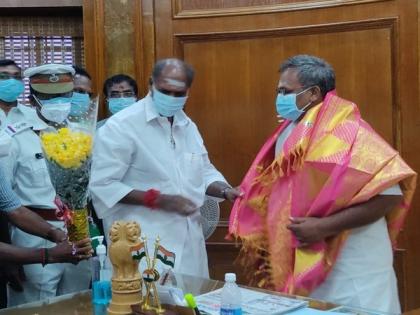 BJP's Embalam R Selvam sworn in as Puducherry Assembly Speaker | BJP's Embalam R Selvam sworn in as Puducherry Assembly Speaker