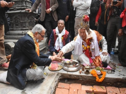 With India's aid, restoration work of Seto Macchindranath Temple in Nepal begins | With India's aid, restoration work of Seto Macchindranath Temple in Nepal begins