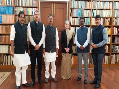 Shiv Sena MPs met Sonia Gandhi | Shiv Sena MPs met Sonia Gandhi