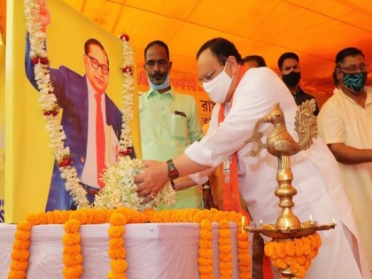 BJP chief JP Nadda pays tribute to BR Ambedkar on his 130th birth anniversary | BJP chief JP Nadda pays tribute to BR Ambedkar on his 130th birth anniversary