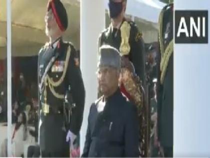 President Kovind reviews IMA passing out parade in Dehradun | President Kovind reviews IMA passing out parade in Dehradun