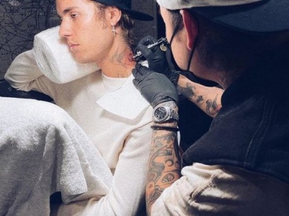 Justin Bieber gets new neck tattoo dedicated to latest song 'Peaches' | Justin Bieber gets new neck tattoo dedicated to latest song 'Peaches'