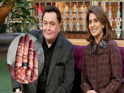 Ranbir-Alia wedding: Neetu Kapoor flaunts mehendi with late Rishi Kapoor's name | Ranbir-Alia wedding: Neetu Kapoor flaunts mehendi with late Rishi Kapoor's name