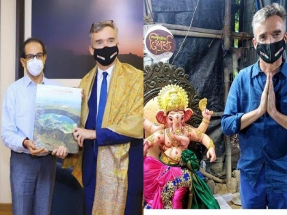 UK envoy to India meets CM Thackeray, visits Ganesha idol workshop in Mumbai | UK envoy to India meets CM Thackeray, visits Ganesha idol workshop in Mumbai
