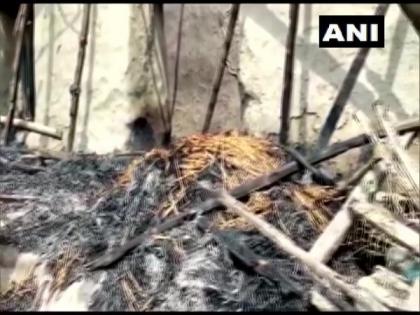 House burnt to ashes allegedly due to blast in West Bengal's South 24 Parganas | House burnt to ashes allegedly due to blast in West Bengal's South 24 Parganas
