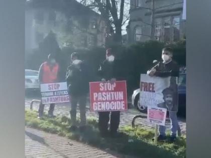PTM activists in Frankfurt protest Pak activities against Pashtuns | PTM activists in Frankfurt protest Pak activities against Pashtuns