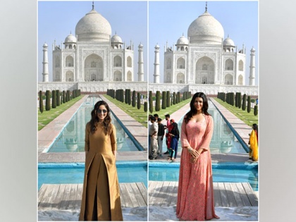 Yami Gautam, Nimrat Kaur visit Taj Mahal amid 'Dasvi' promotion | Yami Gautam, Nimrat Kaur visit Taj Mahal amid 'Dasvi' promotion
