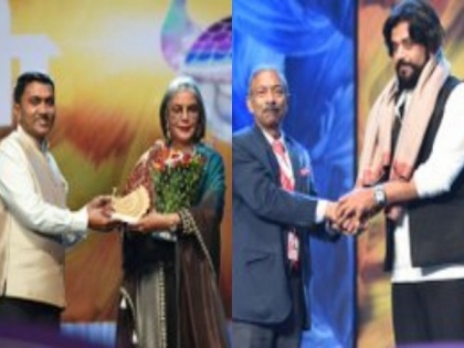 IFFI felicitates Zeenat Aman, Ravi Kishan at closing ceremony | IFFI felicitates Zeenat Aman, Ravi Kishan at closing ceremony